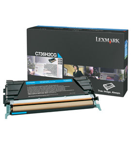 C736/X736/X738 CYAN HIGH YIELD TONER CARTRIDGE 10K