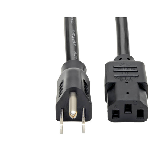 P007-012 - Tripp Lite 12FT COMPUTER POWER CORD CABLE 5-15P TO C13 HEAVY DUTY 15A 14AWG