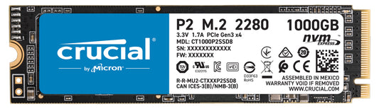 Crucial P2 M.2 1000 GB PCI Express 3.0 NVMe