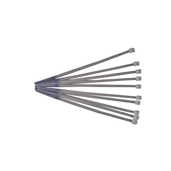 OUR 8IN CABLE TIES FEATURE DURABLE YET PLIABLE UL-APPROVED NYLON CONSTRUCTION.