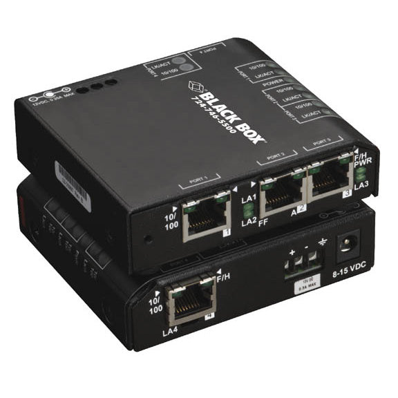 FAST ETHERNET (100-MBPS) HARDENED TEMPERATURE SWITCH - (4) 10/100-MBPS COPPER RJ