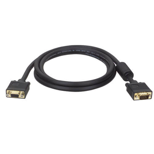 50FT VGA COAX MONITOR EXTENSION CABLE WITH RGB HIGH RESOLUTION HD15 M/F 50 FT