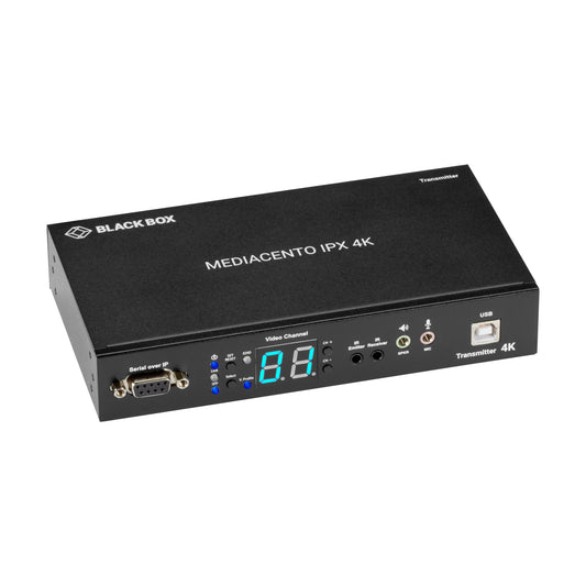 VX-HDMI-4KIP-TX - Black Box 4K TRANSMITTER - HDMI, USB, SERIAL, IR, AUDIO, GSA, TAA