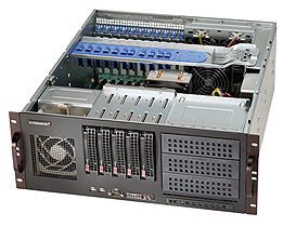 CHASSIS, 4U CHASSIS 5X3.5INCH HOTSWAP SAS3 HDD W/ RED. 800W PWS,USB3, BLACK