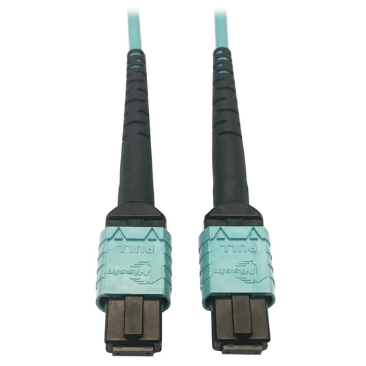 Tripp Lite N846D-01M-24AAQ fiber optic cable 39.4" (1 m) MTP OFNP OM4 Aqua color