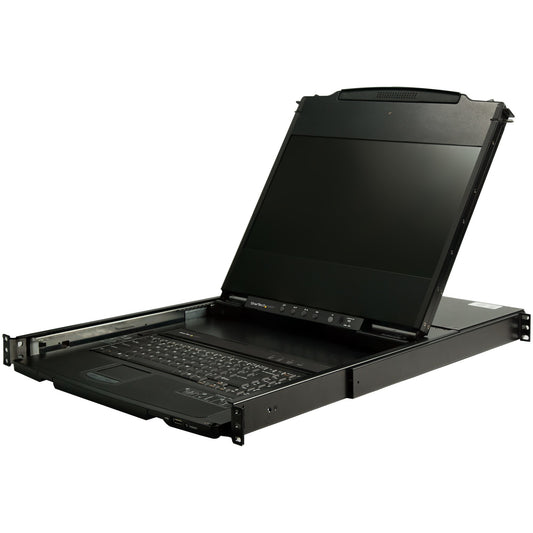 RACKMOUNT KVM CONSOLE DRAWER W/DUAL RAILS ALLOWING SCREEN   KEYBOARD TO BE PULLE