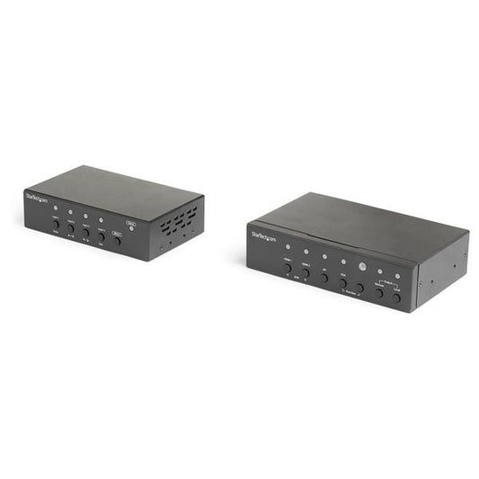 CONNECT FOUR VIDEO SOURCES TO A REMOTE HDMI DISPLAY OVER CAT5/CAT6 CABLING AND E