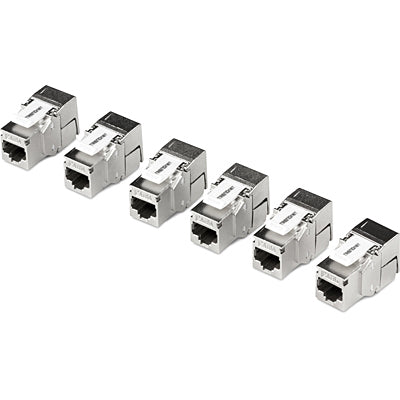 SHIELDED CAT6A KEYSTONE JACK - 6- PACK