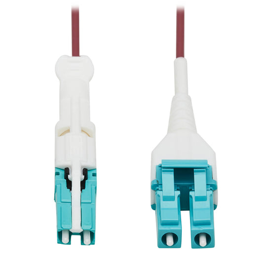 400G DUPLEX MULTIMODE 50/125 OM4 FIBER OPTIC CABLE (CS-PC/LC-PC), ROUND LSZH JAC