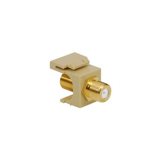 IC107B9GIV - ICC Coaxial Faceplate Module Type F Coaxial Ivory