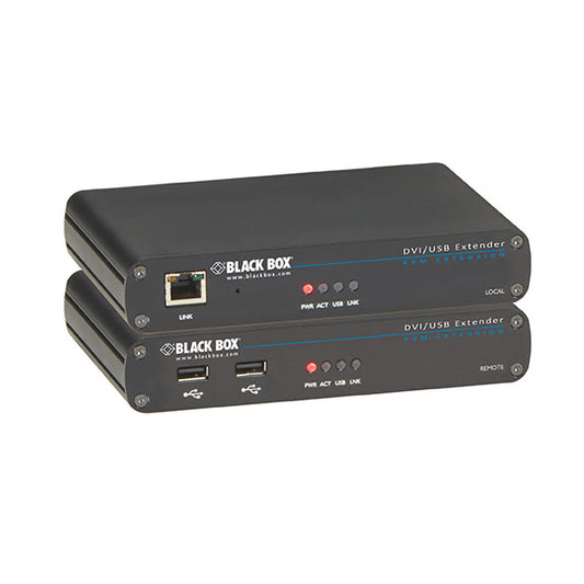 ACU5700A - Black Box KVM EXTENDER - DVI-D, USB 2.0, RS232, AUDIO, SINGLE-ACCESS, CATX, GSA, TAA