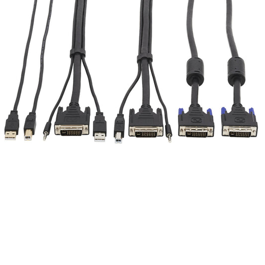 DVI KVM CABLE KIT - DVI, USB, 3.5 MM AUDIO (3XM/3XM) + USB (M/M) + DVI (M/M), 10