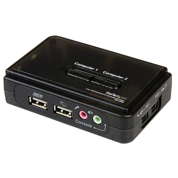 CONTROL 2 USB ENABLED COMPUTERS WITH THIS COMPLETE KVM KIT INCLUDING CABLES - US