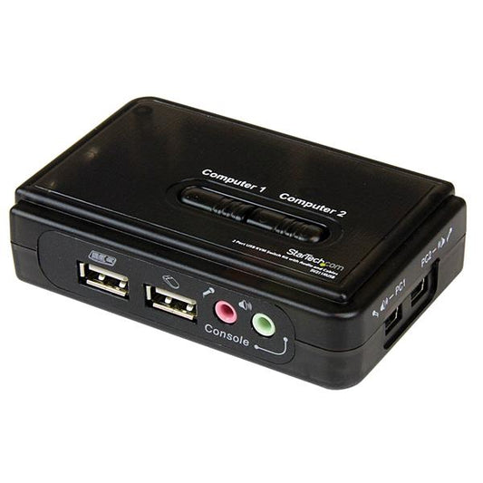 CONTROL 2 USB ENABLED COMPUTERS WITH THIS COMPLETE KVM KIT INCLUDING CABLES - US