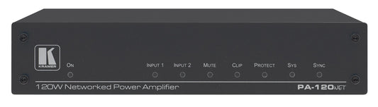 13-80527030 - Kramer Electronics PA-120NET IS A HIGH-PERFORMANCE, SELECTABLE HI-Z (70V/100V) OR LO-Z (4OHMS/8OHMS