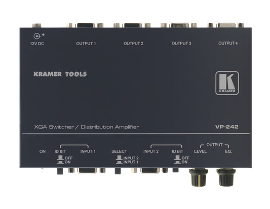 Kramer Electronics THE VP-242 IS A HIGH-PERFORMANCE SWITCHER FOR COMPUTER GRAPHICS VIDEO SIGNALS WI