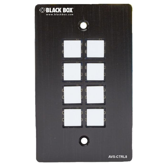 AVS-CTRL8 - Black Box 8-Button Rs-232 Wallplate Control Panel
