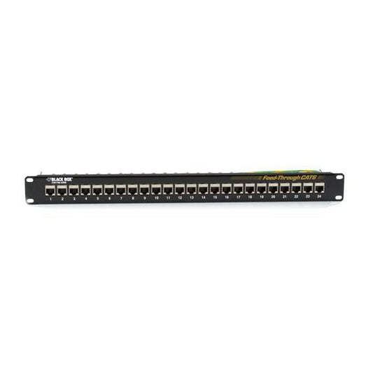 JPM814A - Black Box 24-Port Cat6 Feed-through Patch Panel Shielded