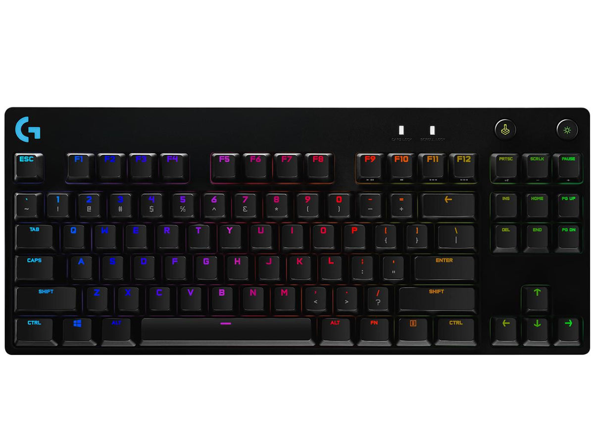 920-009391 - Logitech PRO TKL Wired RGB Mechanical Gaming Keyboard GX Blue Clicky Nordic QWERTY