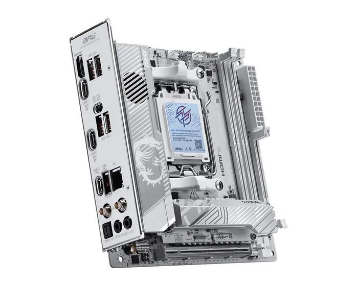 7E50-001R - MSI MPG X870I EDGE TI EVO WIFI AM5 DDR5 Mini-ITX WiFi 7 Gaming Motherboard