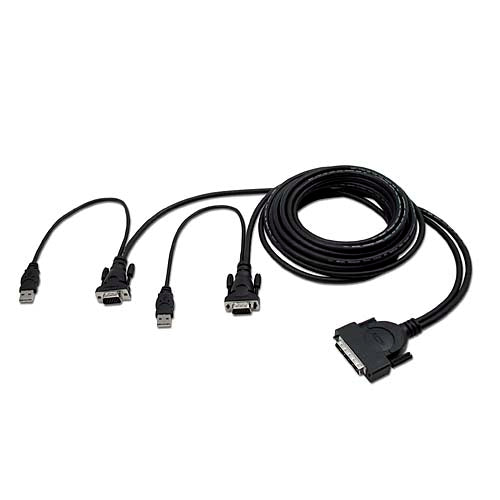 Belkin OmniViewâ„¢ ENTERPRISE Series Dual-Port USB , 1.8m KVM cable Black 70.9" (1.8 m)