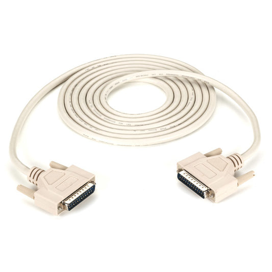 BC00706 - Black Box RS-232 SERIAL CABLE - SHIELDED PVC MOLDED DB25 MALE/MALE WITH THUMBSCREWS 10