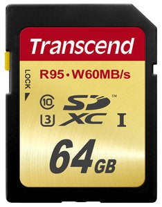 TS64GSDU3 - Transcend 64GB SDXC CLASS 10 UHS-I U3