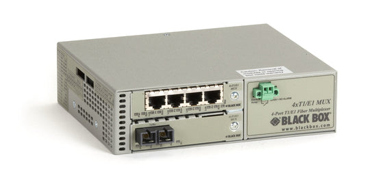 T1/E1 MULTIPLEXOR WITH FIBER EXTENDER - MULTIMODE, 5-KM, DUAL SC, 4-PORT, GSA, T