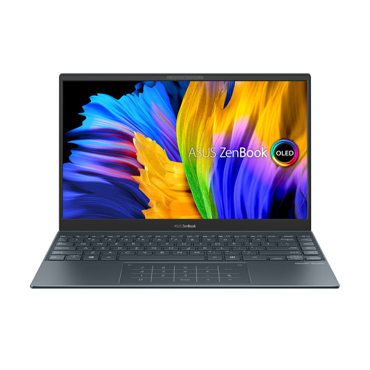 ASUS ZenBook 13 OLED UM325UA-DS71 notebook 5700U 13.3" Full HD AMD Ryzenâ„¢ 7 8 GB LPDDR4x-SDRAM 512 GB SSD Wi-Fi 5 (802.11ac) Windows 10 Home Gray