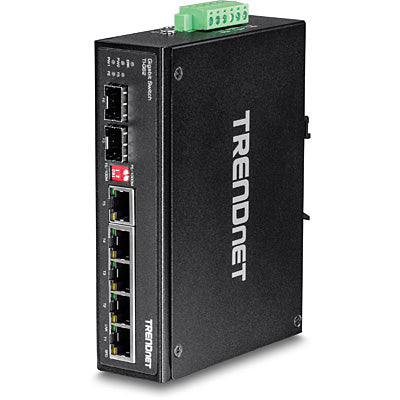 TI-G62 - Trendnet 6-PORT HARDENED INDUSTRIAL GIGABIT SWITCH (5 GIGABIT / 1 SHARED SFP / 1 DEDICATE
