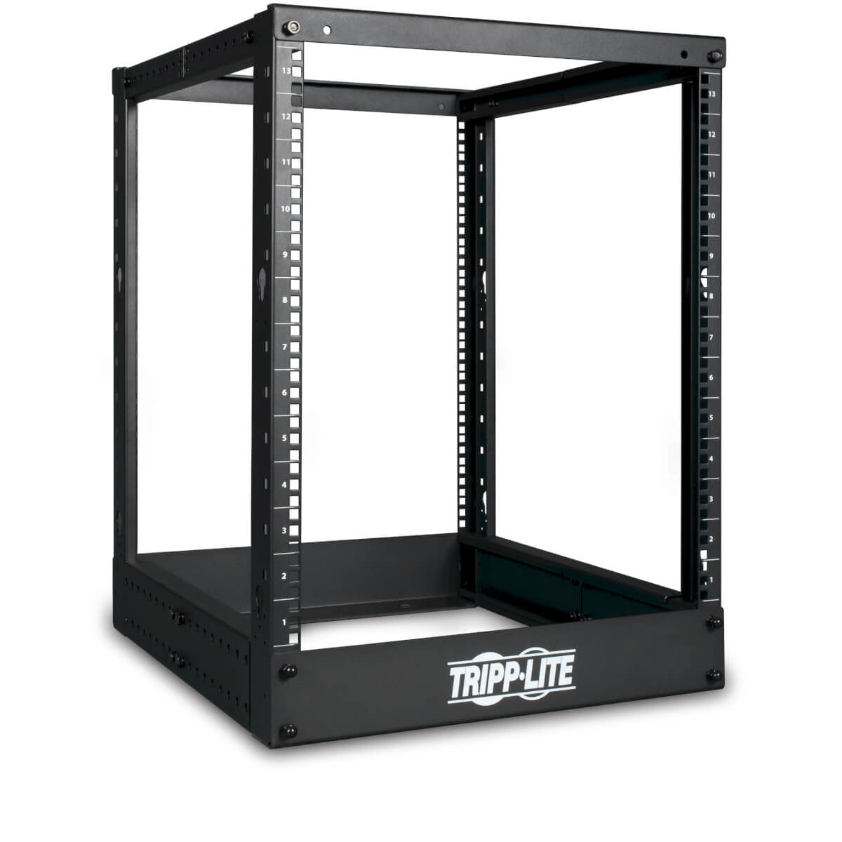 13U 4-POST OPEN FRAME RACK CABINET SQUARE HOLES 1000LB CAPACITY