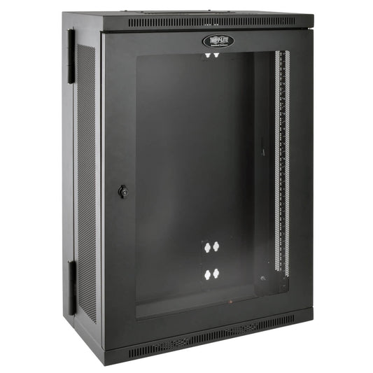 18U WALL MOUNT RACK ENCLOSURE HINGED 13 INCH DEPTH W ACRYLIC WINDOW