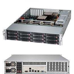 SSG-6028R-E1CR12T - Supermicro SUPER SERVER-INTEL, X10DRH-CT, CSE-826BTS-R920LPBP-1, BLACK