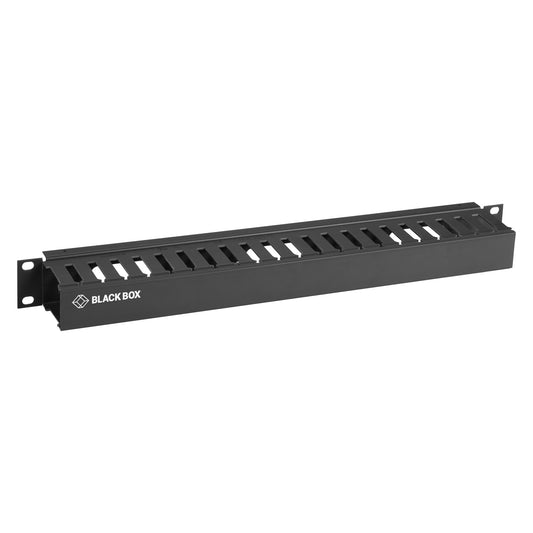 RACKMOUNT HORIZONTAL FINGER DUCT CABLE MANAGER WITH COVER - 1U, 19", SINGLE-SIDE