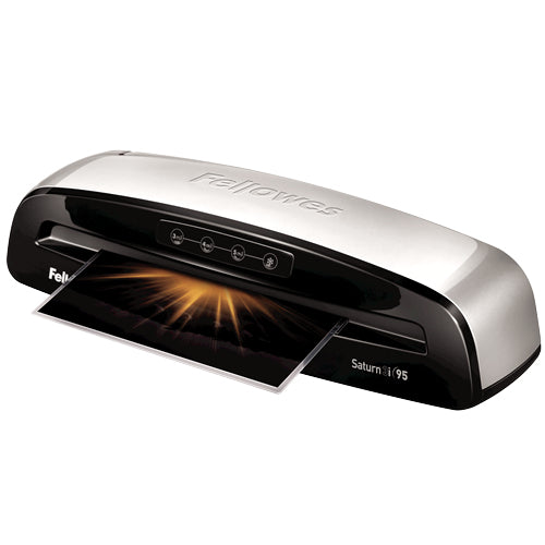 5735801 - Fellowes SATURN3I 95 LAMINATOR WITH POUCH STARTER KIT