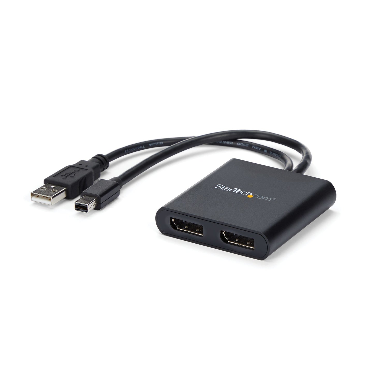 2-PORT MINI DISPLAYPORT TO DISPLAYPORT MULTI-MONITOR ADAPTER DRIVES DUAL DP DISP