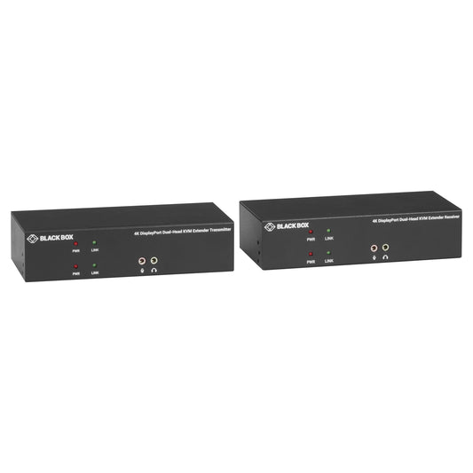 KVM EXTENDER KIT OVER FIBER - DUAL-MONITOR, DISPLAYPORT 4K30, USB 2.0, AUDIO, SE