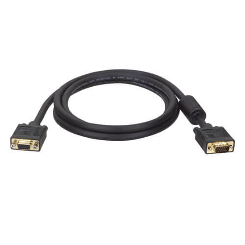 25FT VGA COAX MONITOR EXTENSION CABLE WITH RGB HIGH RESOLUTION HD15 M/F 25 FT