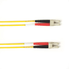 OM2 50/125 MULTIMODE FIBER OPTIC PATCH CABLE - OFNR PVC, LC TO LC, YELLOW, 2-M (