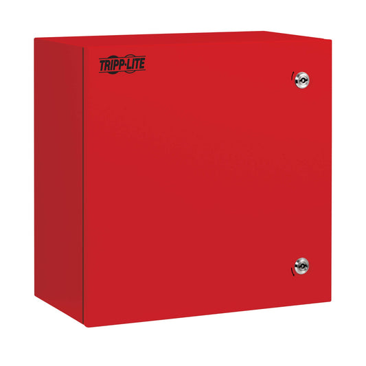 OUTDOOR INDUSTRIAL ENCLOSURE W LOCK 18 X 18 X 10IN NEMA 4 RED