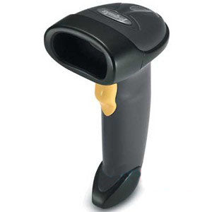 Zebra LS2208 Bar Code Scanner, 7 ft Black 1D Laser