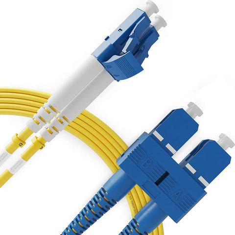 C2G 30m LC/ST Simplex 9/125 Single-Mode Fiber Patch Cable - Yellow fiber optic cable 1181.1" (30 m)