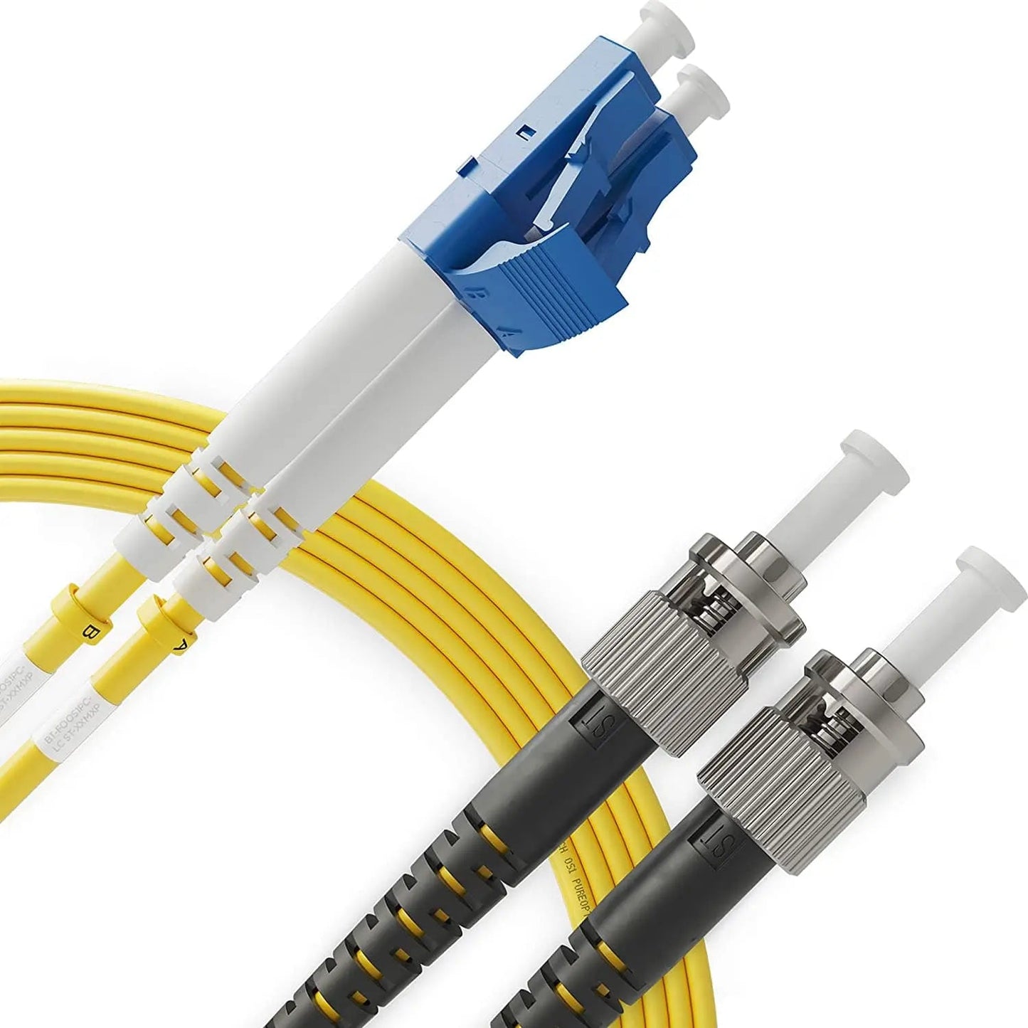 C2G 2m LC/ST Plenum-Rated 9/125 Duplex Single-Mode Fiber Patch Cable - Black fiber optic cable 78.7" (2 m)