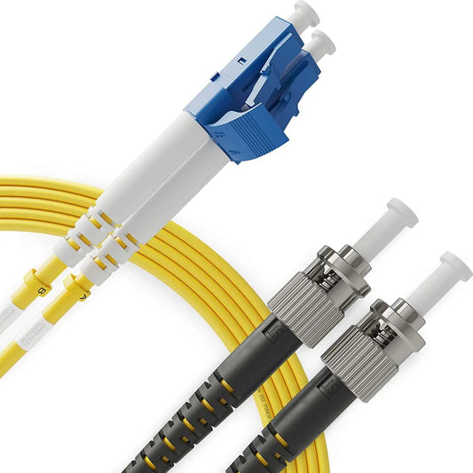 C2G 2m LC/ST Plenum-Rated 9/125 Duplex Single-Mode Fiber Patch Cable - Black fiber optic cable 78.7" (2 m)
