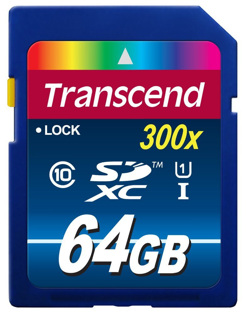 TS64GSDU1 - Transcend 64GB SDXC 300X CLASS10 UHS-I