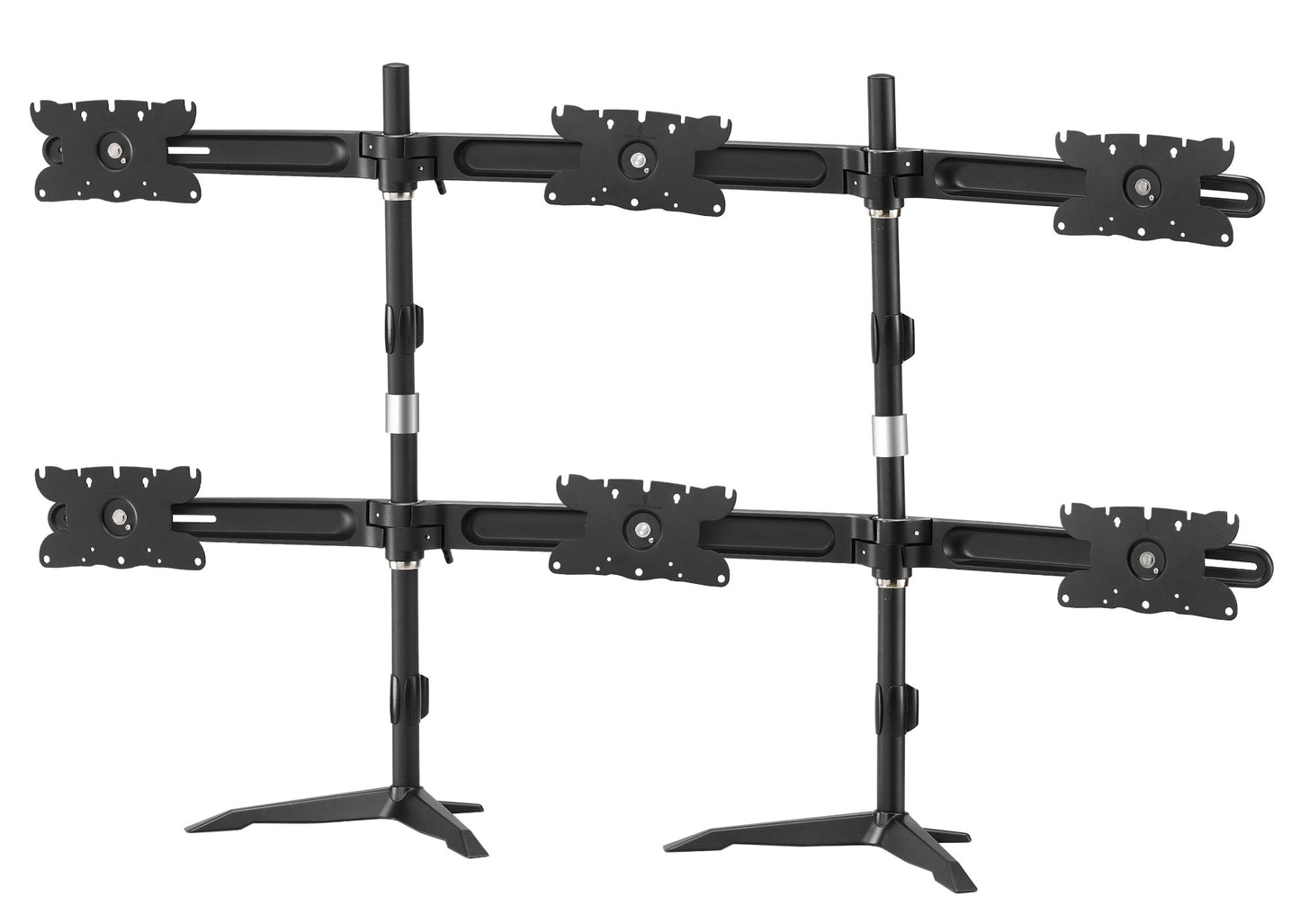 AMR6S32 - Amer Networks HEX MONITOR ULTRA SLIM STAND BASED DESK MOUNT. SUPPORTS 6 32 INCH LCD/LED MONIT