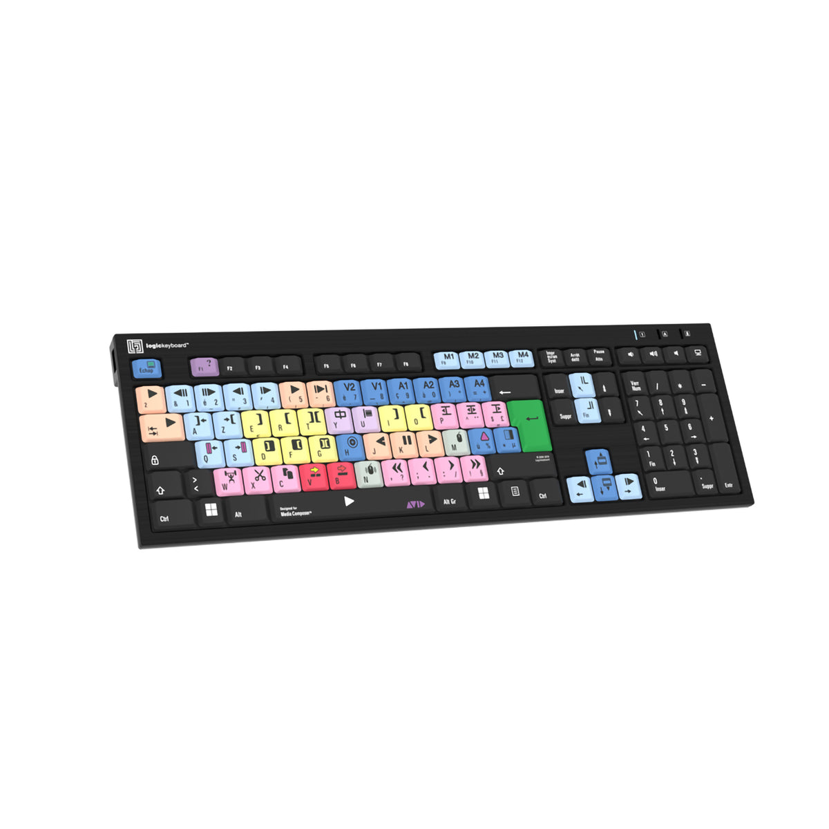 LKB-MCOM4-BJPU-DE - LogicKeyboard Media Composer German Backlit Shortcut Keyboard