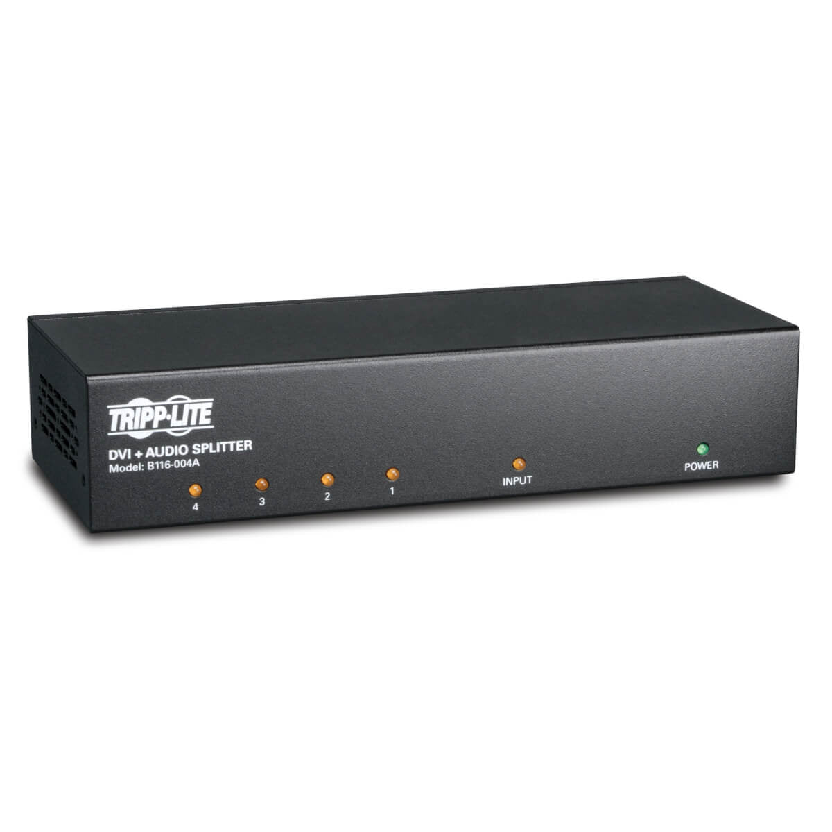 4-PORT DVI SINGLE LINK VIDEO / AUDIO SPLITTER / BOOSTER TAA GSA