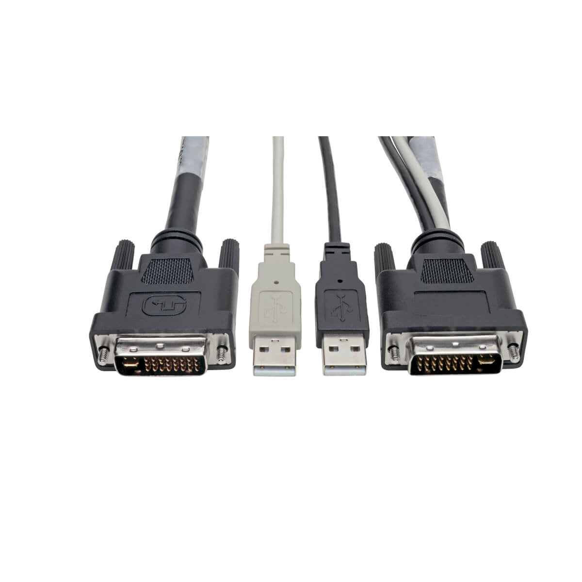 DVI TO USB-A DUAL KVM CABLE KIT -2X MALE2X MALE, 1920 X 12001080P @ 60 HZ, 10 FT