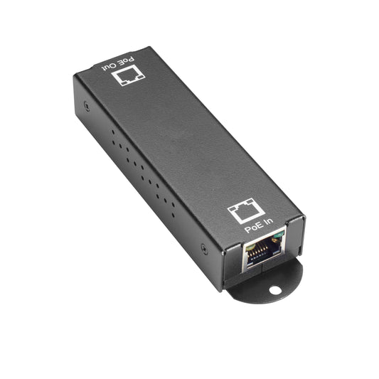 LPR1111 - Black Box 10/100/1000BASE-T POE+ ETHERNET REPEATER - 802.3AT, 1-PORT , GSA, TAA